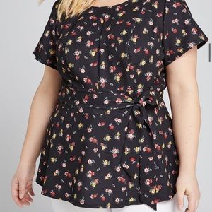 Lane Bryant Floral Peplum Top